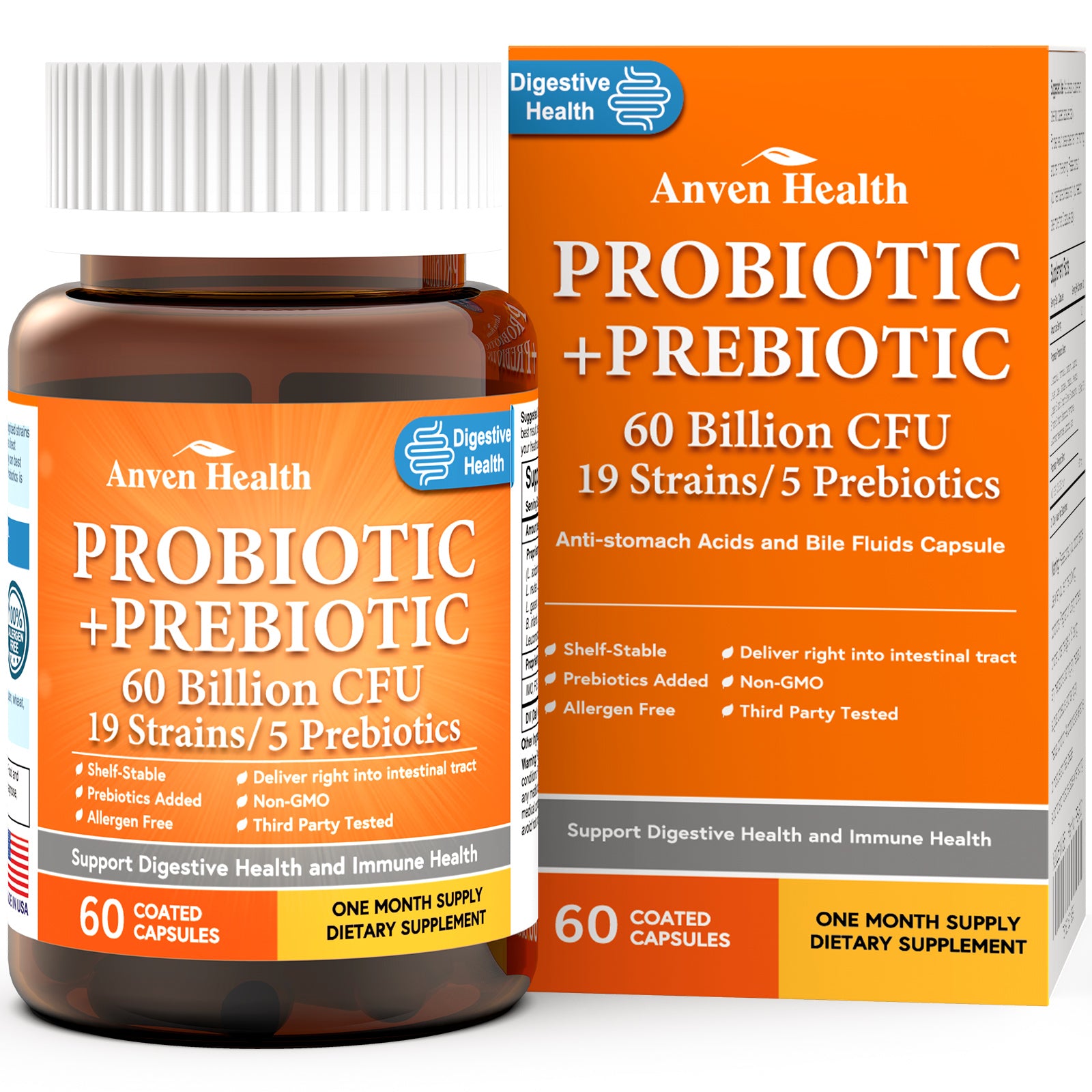 probiotics and prebiotics supporting degestive health