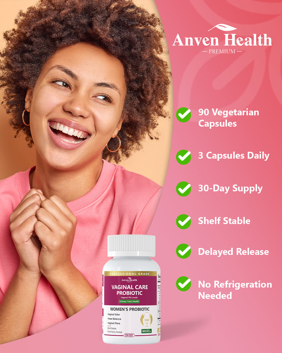 Vaginal Probiotics for Women - 60 Billion Women's Probiotic, Saffron, Lecithin, Chasteberry, Cranberry & Olive Leaf Extracts for Vaginal Flora, Odor, Yeast, Bloating & Gut Health | 90 Veggie Caps