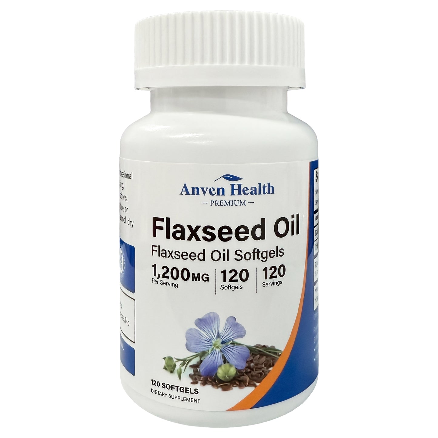 Flaxseed Oil Softgels Dietary Supplement - 1200mg per serving