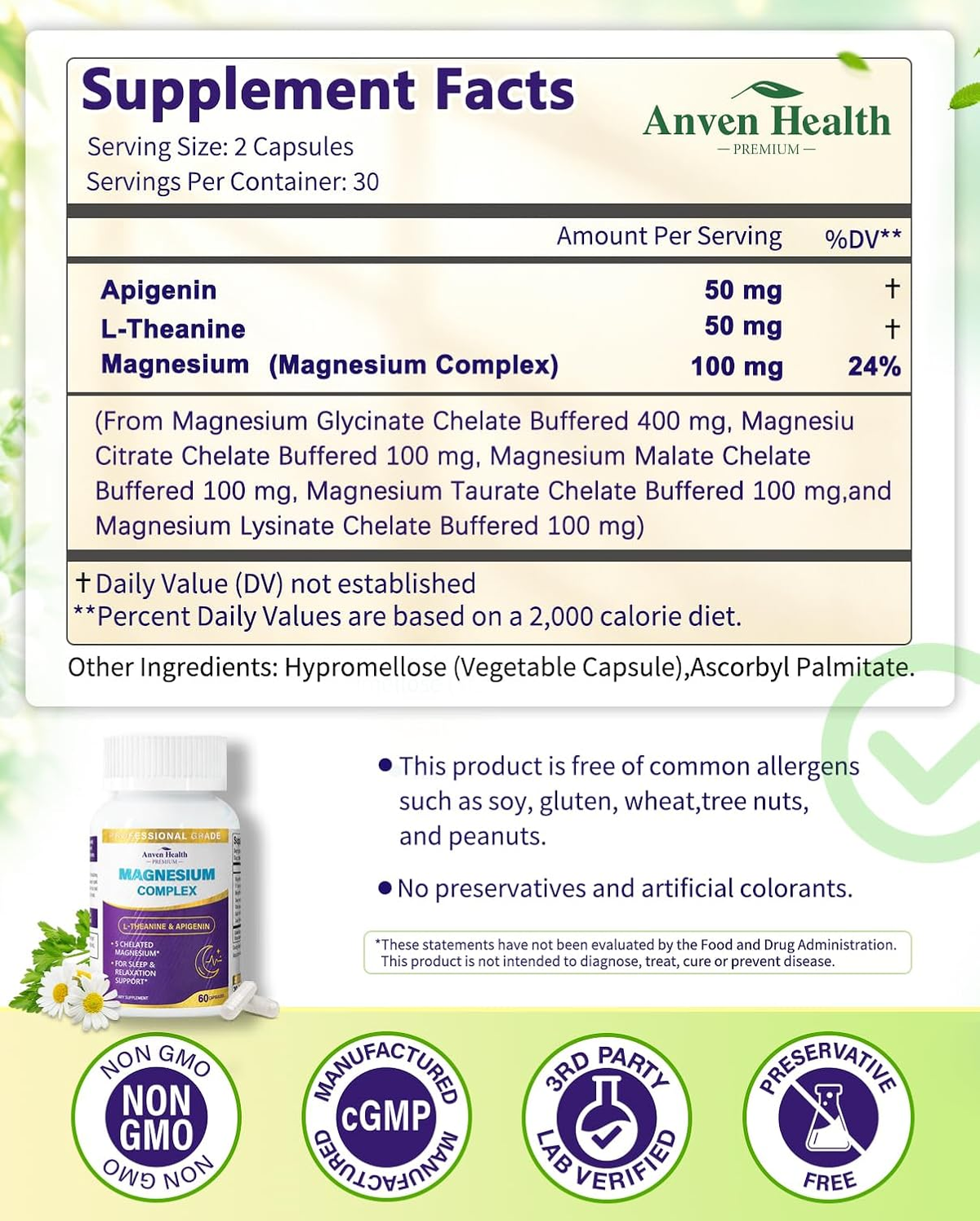 apigenin,apigenin supplement for sleep