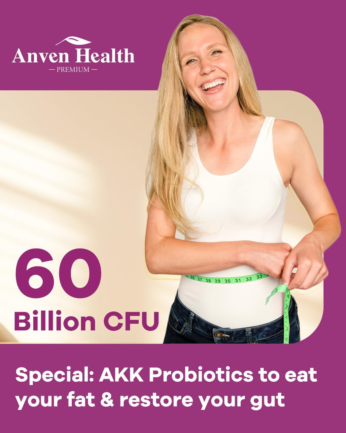 Akkermansia Probiotics 60 Billion CFU Provitalize for Women in Menopause