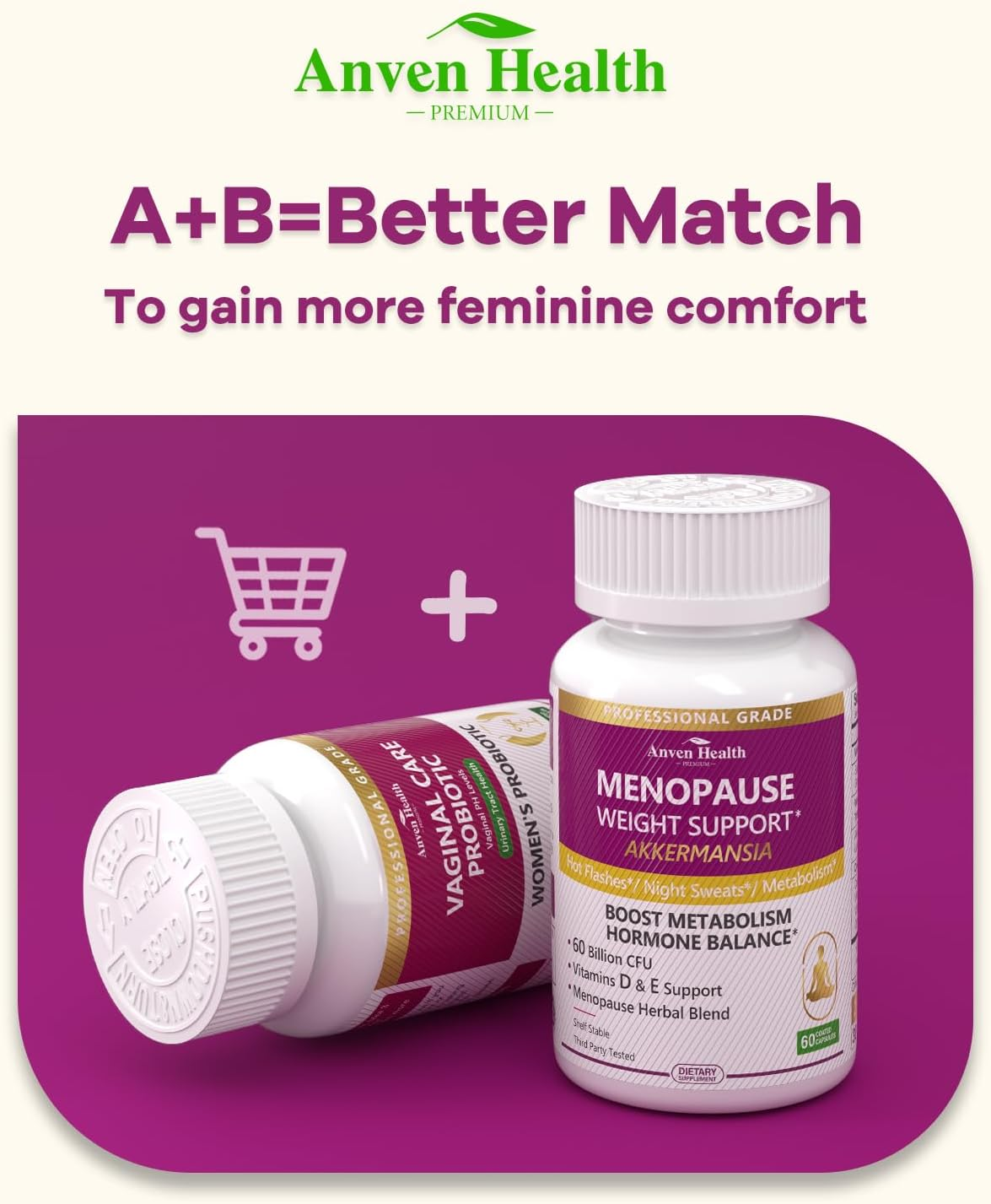 Akkermansia Probiotics 60 Billion CFU Provitalize for Women in Menopause
