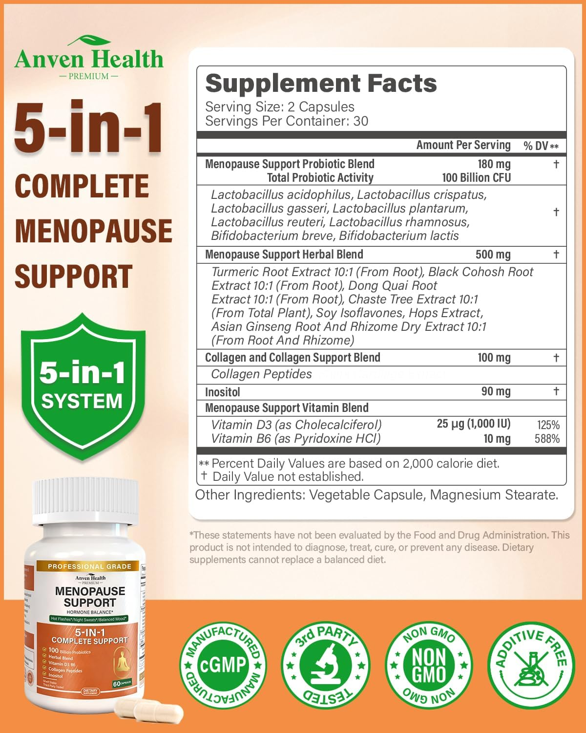 black cohosh for menopause hot flashes