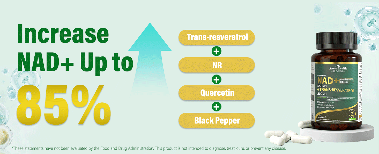anven health liposomal fisetin nad quercetin and resveratrol